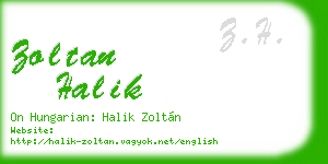 zoltan halik business card